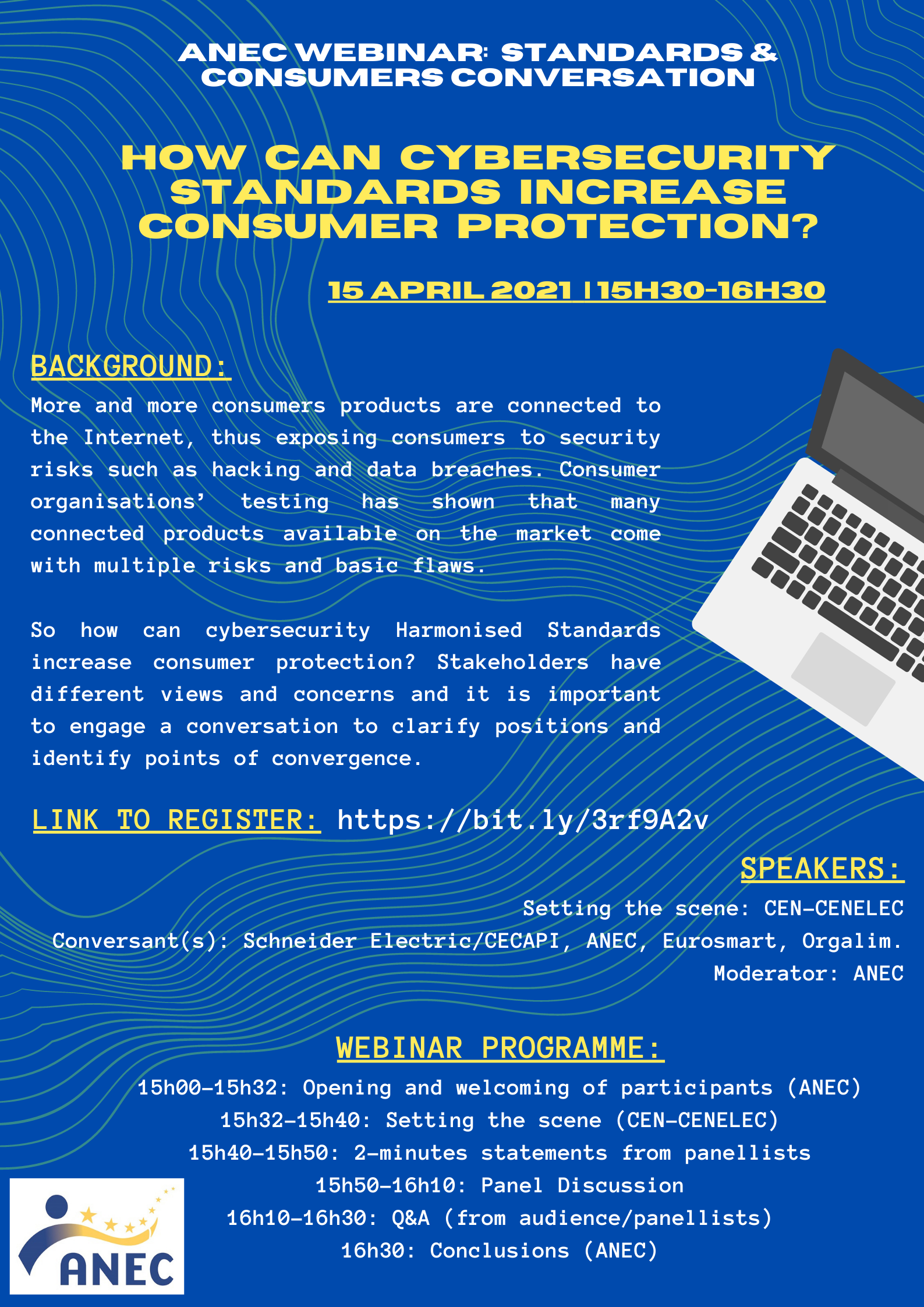 ANEC Webinar How can cybersecurity standards increase consumer protection 15 April